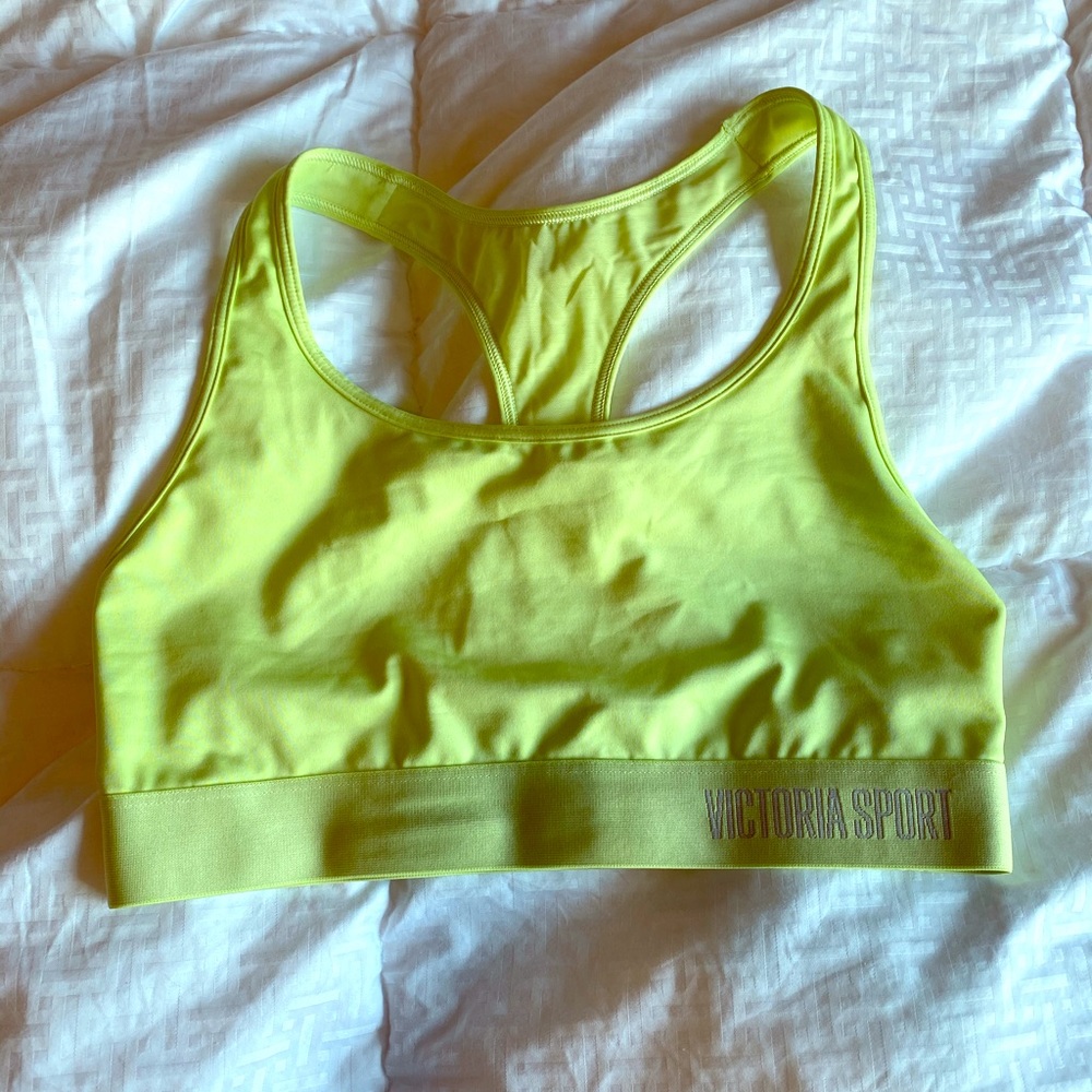 Lime green victoria secret sports bra